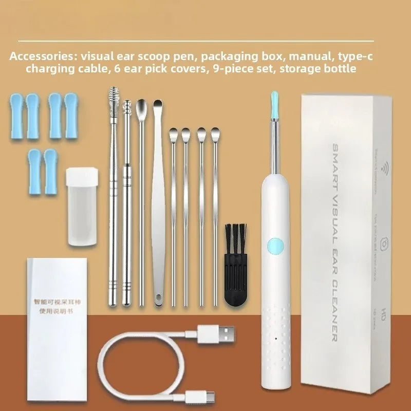 מנקה אוזניים טכנולוגי עם מצלמה שמתחברת לפלאפון הנייד מבית cleanear